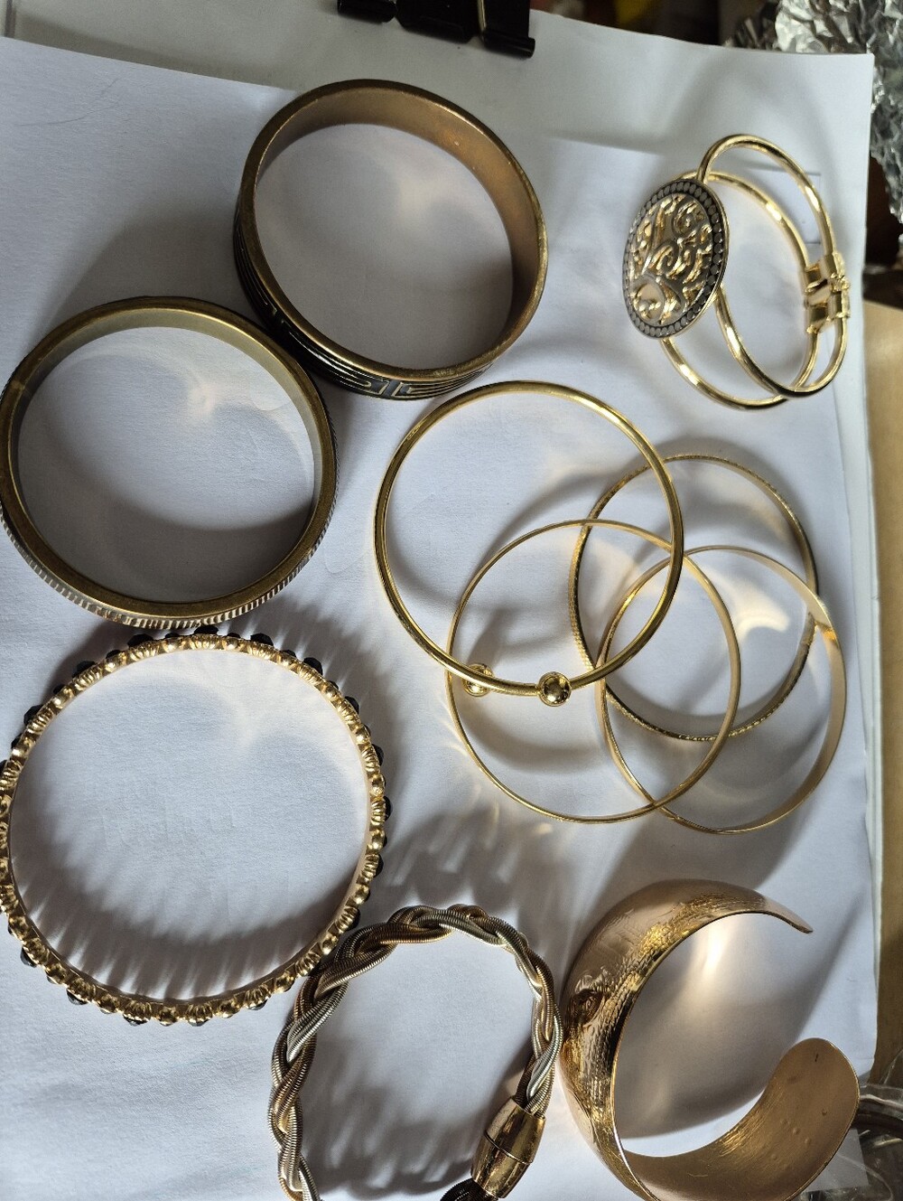 15 Gold Tone Bangles